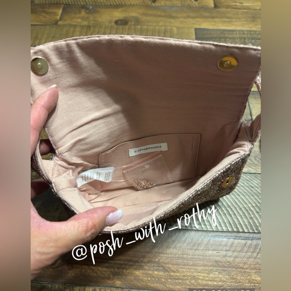 Anthropologie The Fiona Shoulder Bag: Metallic Heart Edition, NWT - Picture 6 of 10